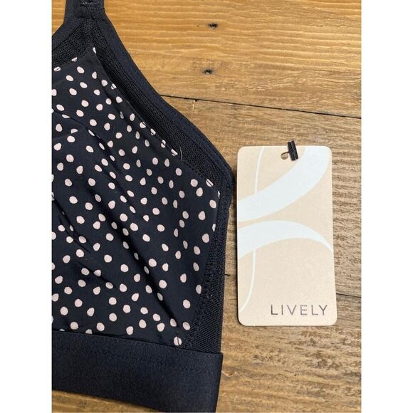 Lively busty bralette size 1 NWT bra painted polka black - Picture 7 of 9